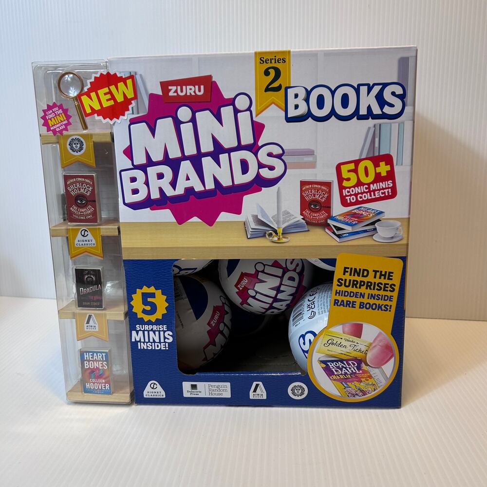 Mini Brands Books Series 2 Display Box & 16 Balls Capsules New Sealed Minature
